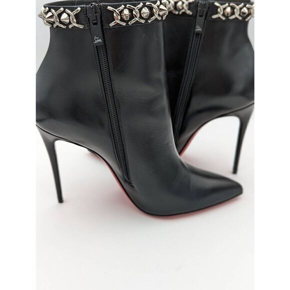 Christian Louboutin Booty Chain 100 Calf Leather Ankle EU 38.5 - Picture 6 of 10